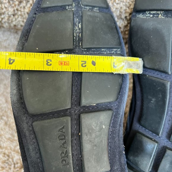 Prada Women's Navy Suede Ankle Booties - Picture 12 of 14